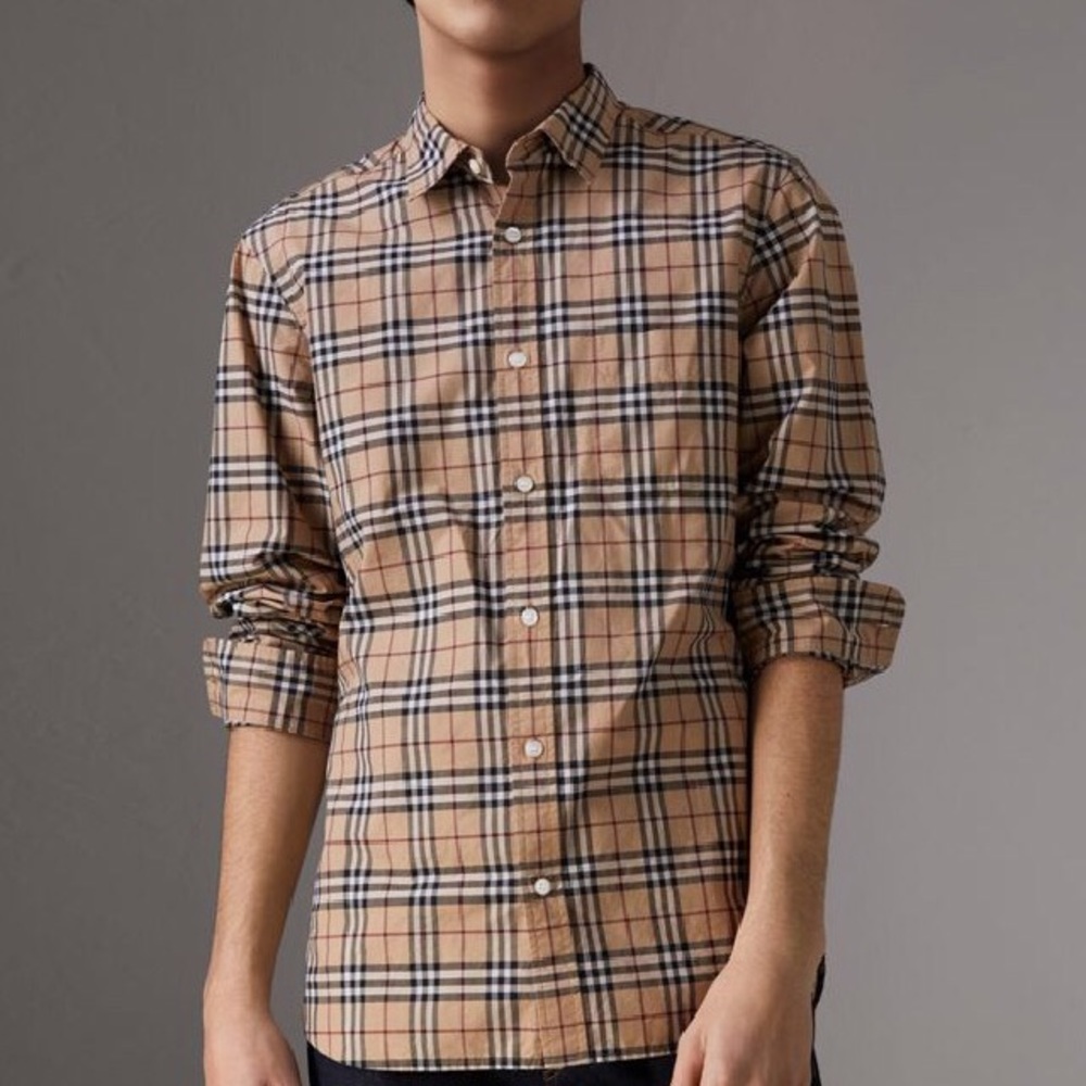Men’s Burberry Check Cotton Shirt